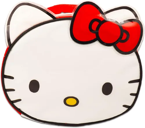 Vista 2 de Hello Kitty Juego de lonchera aislada para niñas, 3.0 L, incluye calcomanías y colgador de puerta de gato
