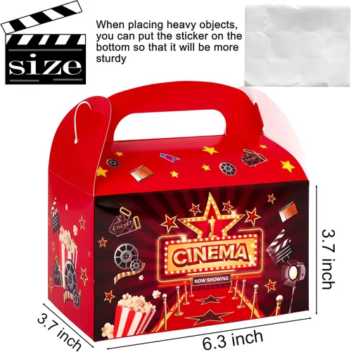 Vista 2 de C L cooper life Caja de regalo para fiesta de película, caja de regalo de fiesta nocturna para películas, suministros de baby shower (paquete de 2)
