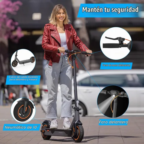 Vista 6 de Hiboy S2 MAX Adult Electric Scooter, 500W Motor, 40.4 Miles Long Range 19 Mph Top Speed, 10" Pneumatic Tire, Foldable Commuter E-Scooter with Dual