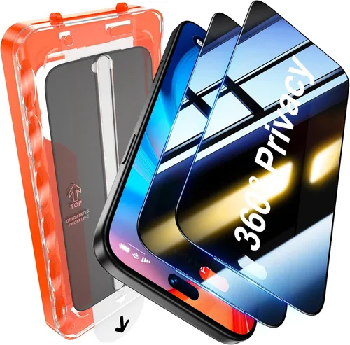 Vista 8 de UniqueMe Protector de pantalla de privacidad de 360° para iPhone 15 Pro Max