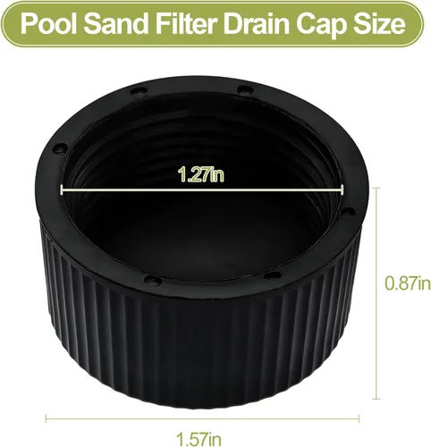 Vista 2 de SX180HG Tapa de drenaje de filtro de arena de piscina de repuesto para filtros de arena Hayward (S180T, S210T, S220T, S244T, S270T2, S310T2) Tapa
