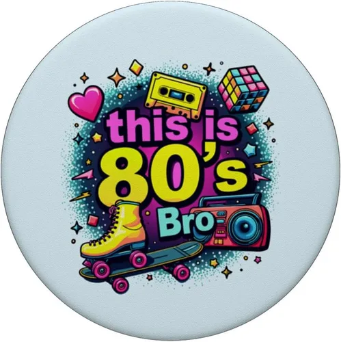 Vista 3 de Retro 80s Bro Roller boombox Cassette 80 fiesta de disfraces PopSockets adhesivo PopGrip