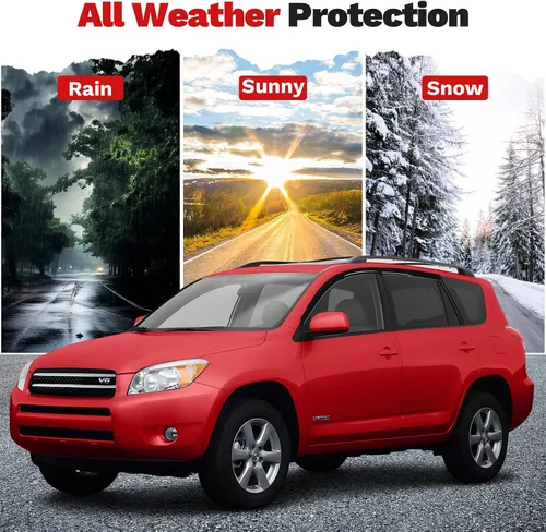 Vista 7 de Canvcle RAV4 Protectores de lluvia – Viseras de ventana para Toyota RAV4 2006-2012, deflectores de viento de ventana lateral con cinta para montaje