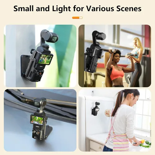 Vista 4 de AMAZEAR Combo de soporte de montaje magnético y cubierta protectora de lente cardán para DJI Osmo Pocket 3/Xtra Muse Gimbal Vlogging accesorios