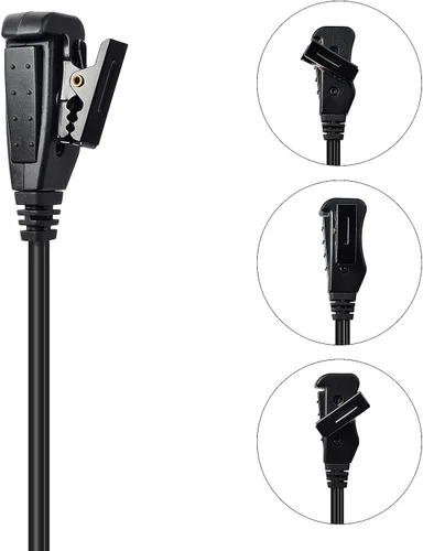 Vista 4 de UAYESOK Auricular de radio impermeable con micrófono PTT rosca auricular para Yaesu VX-6 VX-6R VX-7R VX-170 FT-270 HT Horizonte estándar HX400