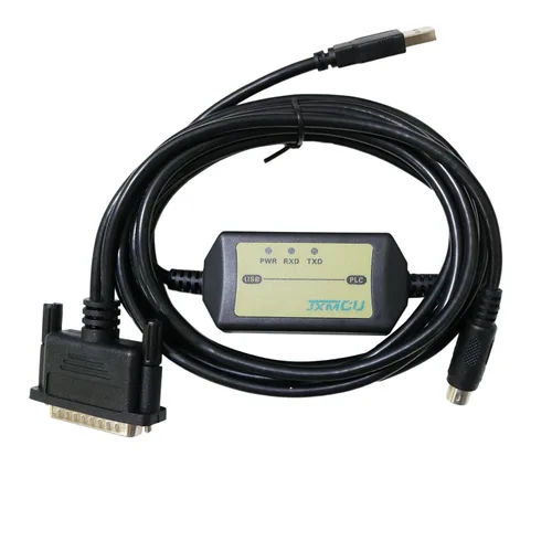 Vista 2 de Cable PLC USB -SC09 A Series Interfaz, compatible con cable de programación PLC Serie FX USB a adaptador RS422