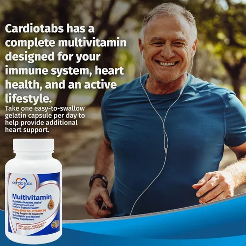 Vista 7 de Multivitamínico - Suplementos para el corazón y la inmunidad para hombres y mujeres, multivitamínico para hombres y mujeres, con minerales complejo