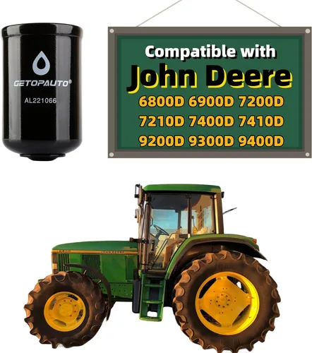Vista 6 de GETOPAUTO AL221066 Filtro de aceite compatible con John Deere 6800D 6900D 7200D 7210D 7400D 7410D 9200D 9300D 9400D