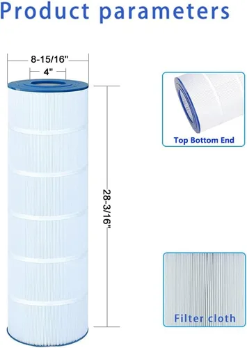 Vista 2 de Filtro de piscina compatible con Hayward C1750, CX1750RE, PA175, Ultral-B4, Unicel C-8417, Filbur FC-1294, Sta-Rite PXC175, C1900RE, 817-0175P