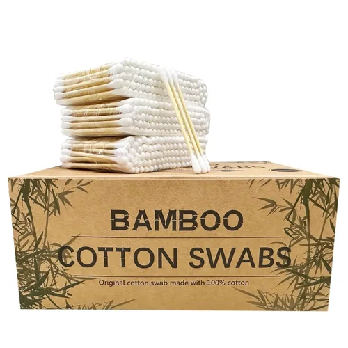Vista 10 de Hisopos de algodón con palos de madera/doble punta brotes de algodón de bambú natural 900pcs 900