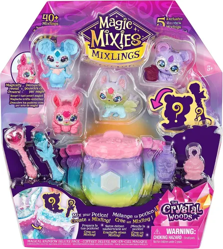Vista 2 de Magic Mixies El paquete de lujo Magical Rainbow de Mixlings contiene 5 mezclas exclusivas con un poder mágico único de arco iris, incluyendo 1