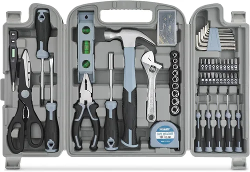 Vista 10 de Juego de herramientas Hi-Spec de 25 piezas, rosa, para el hogar, kit de bricolaje para mujeres. Juego de herramientas pequeñas y mini, básicas
