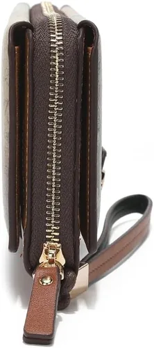 Vista 3 de Nicole Lee Cartera plegable con solapa y correa de muñeca desmontable, cartera de mano de noche, múltiples tarjeteros y ventanas de identificación