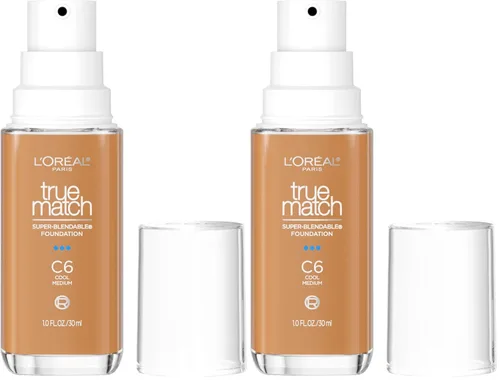 Vista 20 de L'Oreal Paris True Match - Base líquida supermezclable, maquillaje de base líquida de cobertura media, C0.5, ligero, 1 onza líquida