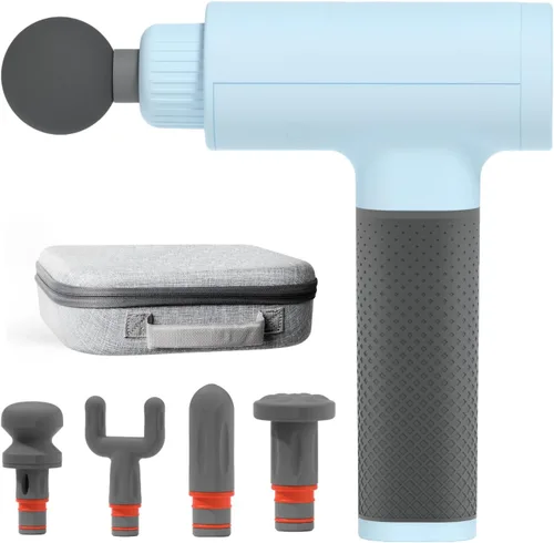 Vista 11 de Sharper Image Powerboost - Pistola de masaje de percusión de tejido profundo [versión 2026] - Masajeador de mano 6 velocidades 5 accesorios