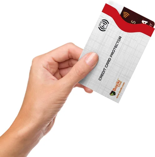 Vista 5 de Boxiki Travel - Fundas de bloqueo con código de color (12 fundas para tarjetas de crédito), color blanco