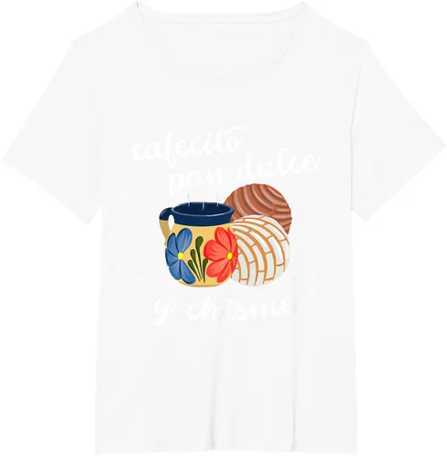 Vista 57 de Camiseta Cafecito Pan Dulce y Chisme Mexican Hispanic Pride Breakfast Negro