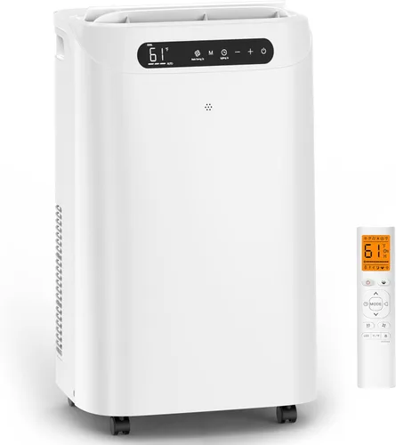 Vista 10 de Aire acondicionado portátil de 12000 BTU para refrigeración de habitaciones de hasta 500 pies cuadrados, unidad de CA portátil silenciosa 3 en 1