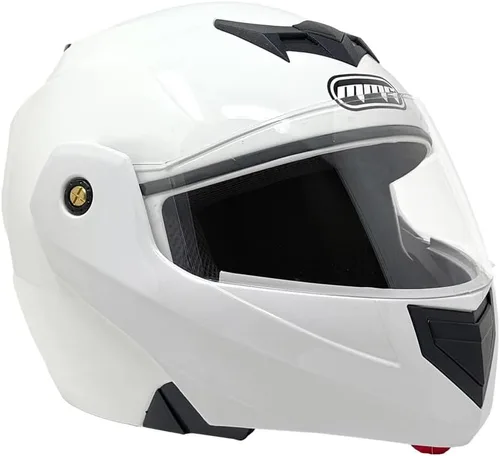 Vista 7 de MMG Casco modular abatible para motocicleta y deportes motorizados, aprobado por DOT