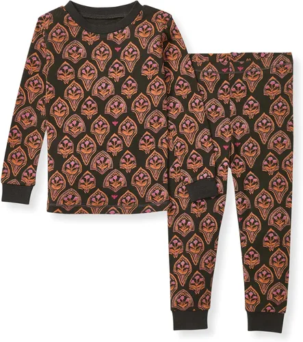 Vista 38 de Burt's Bees Baby Pijama para niña, 2 piezas, camiseta de manga larga y pantalones de algodón orgánico