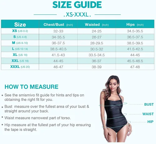 Vista 6 de Smismivo - Traje de baño con control del abdomen traje de baño de una pieza adelgazante de estilo vintage retro para mujer traje de baño fruncido