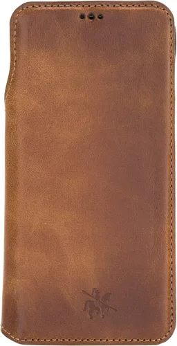 Vista 3 de Venito Venice - Funda delgada compatible con Galaxy S9 con soporte, cartera, cierre automático y función de bloqueo RFID (marrón antiguo)