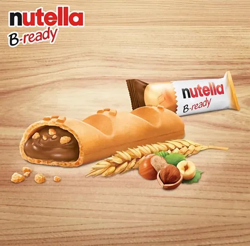 Vista 4 de Ferrero: "Nutella B-ready " una oblea crujiente de pan en forma de mini baguette rellena con una cremosa Nutella 15 piezas 10.13 oz (286g)