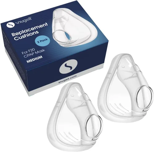 Vista 8 de Snugell - Cojín de repuesto Airfit F20 - Paquete de 2 - para máscara CPAP de cara completa F20 - Sellado suave y seguro - Reduce los puntos