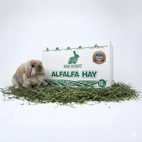 Vista 10 de High Desert Heno de alfalfa, alimento de hojas blandas rico en proteínas para animales jóvenes en crecimiento, alimento natural para conejos y heno