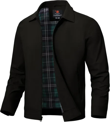 Vista 7 de Rdruko Chaquetas ligeras para hombre Cortavientos de primavera y otoño Chaquetas ligeras Casuales y elegantes con bolsillos