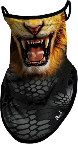 Vista 10 de Obacle Bandana facial con bucles para las orejas, polaina transpirable para el cuello para hombres y mujeres