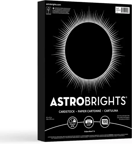 Vista 5 de Astrobrights Cartulina de colores, 8.5 x 11 pulgadas, 65 libras / 6.21 oz/m², surtido de 25 colores "Spectrum", 75 hojas (80944-01) y papel Neenah