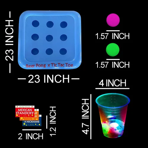 Vista 4 de Ahuimeius Estante flotante de 23 x 23 pulgadas para fiesta en la piscina, balsas flotantes de Tic Tac Toe, juego de fiesta de piscina, juego