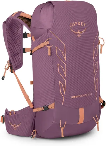 Vista 16 de Osprey Tempest Velocity 20L Mochila de senderismo para mujer, carbón oscuro/bronceado Chiru, WXS/S