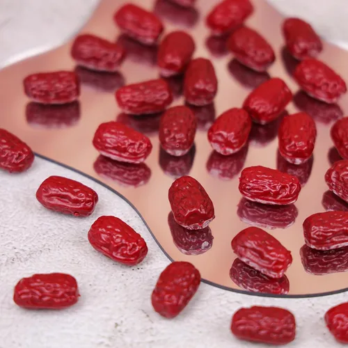 Vista 7 de Gresorth 50 piezas de azufaifa falsa decoración artificial realista rojo fecha modelo realista plástico fruta seca adorno Navidad DIY fiesta