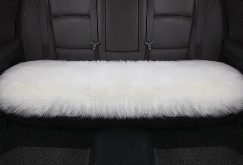 Vista 13 de Calor Invernal: Funda Universal de Asiento de Piel de Oveja - Lana Natural, para Autos, Camiones, SUV y Furgonetas - Acompañante de Conducción