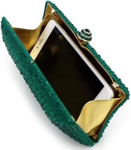 Vista 5 de Vistatroy Bolso de noche para mujer, con diamantes de imitación brillantes para boda, fiesta de noche, bolso de mano con cadena, bolso cruzado