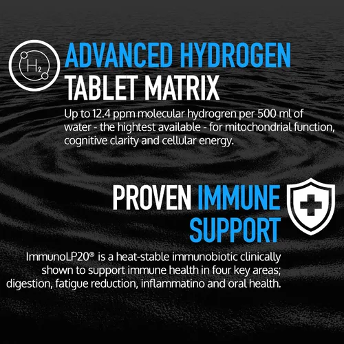 Vista 6 de DRINK HRW Harmony+ - Tabletas de agua de hidrógeno molecular, fórmula profesional de rejuvenecimiento completo H2 de 12.4 ppm + inmunoLP20