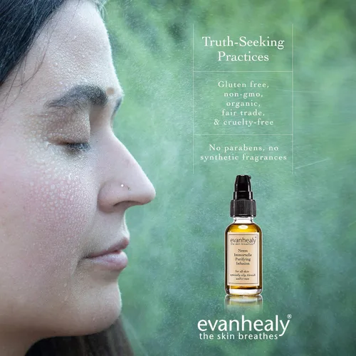 Vista 7 de evanhealy Neem Immortelle Purifying Infusion Suero de aceite facial y limpiador para pieles congestionadas y sensibles Suero minimizador