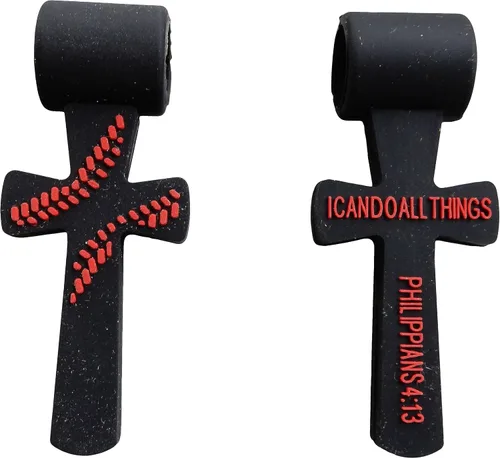 Vista 11 de Dijes de silicona para collar de béisbol de tornado, bandera de EE. UU., cruz 4:13, número de jersey Números uniformes