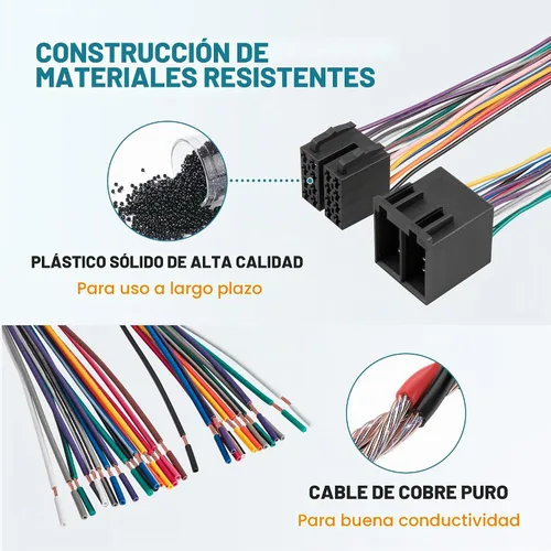 Vista 5 de NuIth Adaptador de arnés de cable estéreo macho y hembra de 16 pines para Freightliner 04-21, Volvo 04-16, Peterbilt 06-18, Kenworth 08-20, conector