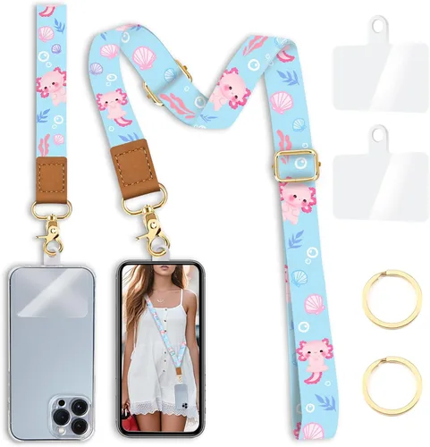Vista 20 de Yonlevres Cordón para Teléfono con Correa de Muñeca Cruzada, Cordón para Teléfono Celular Be Kind para Alrededor del Cuello, Correa Ajustable