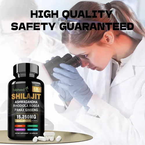 Vista 6 de Shilajit para hombres/mujeres – Orgánico puro del Himalaya, cápsulas de Shilajit con Ashwagandha, suplementos de 60 cápsulas alternativas a