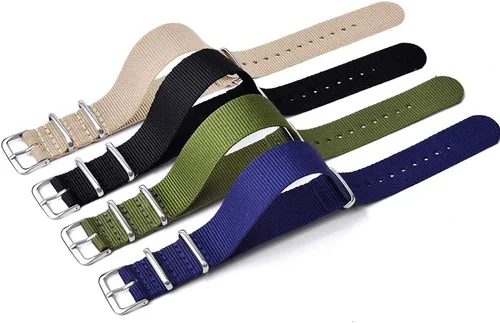 Vista 2 de Ritche - Correas de nailon balísticas militares de 16, 18, 20, 22 y 24 mm.Repuesto de nailon para hombres y mujeres (4 paquetes).