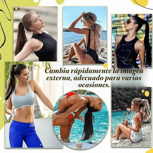Vista 4 de RUNATURE - Extensión de cola de caballo de 16 pulgadas, 2.82 oz, #18P613, reflejos rubios B-05-#18P613