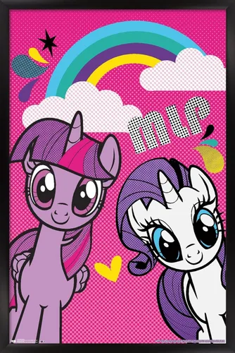 Vista 8 de Trends International Hasbro My Little Pony - Smile Wall Poster, 22.4L x 14.7W, Barnwood Framed Version