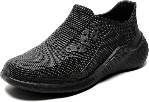 Vista 3 de Zuecos profesionales de chef para hombre, antideslizantes, resistentes al agua, para servicio de alimentos, trabajo, zapatos cómodos y casuales