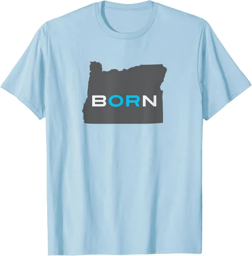 Vista 56 de Nacido en Oregon Camisa – Estado Mapa Born Idea de regalo, Negro
