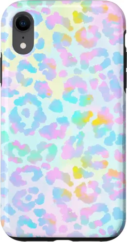 Vista 25 de Colorido lindo arco iris Tie Dye sirena Boho Leopard caso para iPhone 17