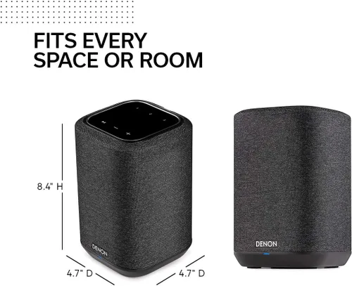 Vista 3 de Denon Home 150 Altavoz inteligente inalámbrico - Diseño compacto, Wi-Fi y Bluetooth, HEOS integrado, Alexa integrado, Siri y AirPlay 2, Spotify Negro